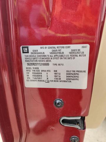 5GZER23717J166689 - 2007 SATURN OUTLOOK XR ბურგუნდია ფოტო 13