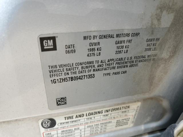 1G1ZH57B094271353 - 2009 CHEVROLET MALIBU 1LT 银色 照片 12