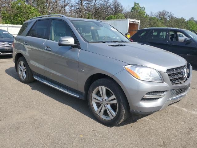 4JGDA5HB1CA030345 - 2012 MERCEDES-BENZ ML 350 4MATIC SILVER photo 4