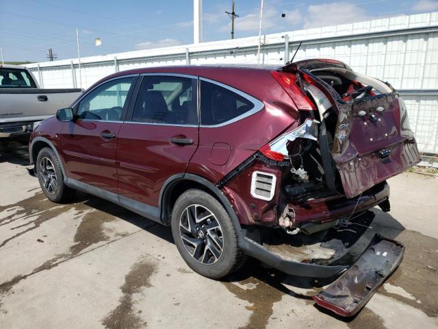 5J6RM4H47GL034529 - 2016 HONDA CR-V SE BURGUNDY photo 2