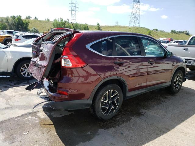 5J6RM4H47GL034529 - 2016 HONDA CR-V SE BURGUNDY photo 3