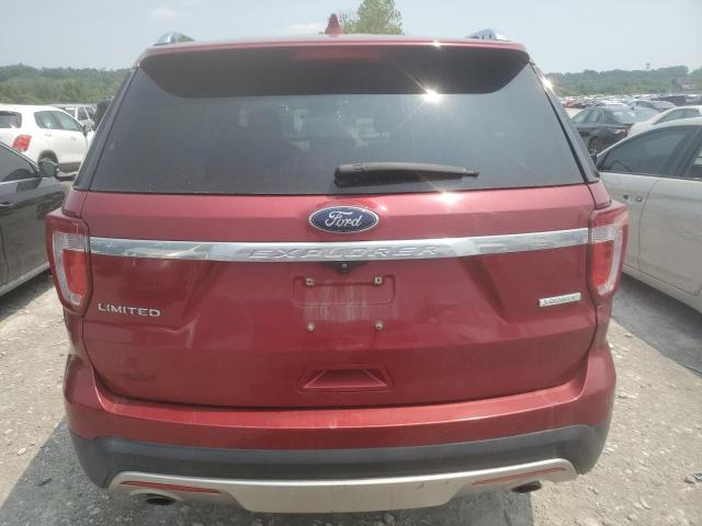 1FM5K7FH2HGA59605 - 2017 FORD EXPLORER LIMITED წითელი ფოტო 6