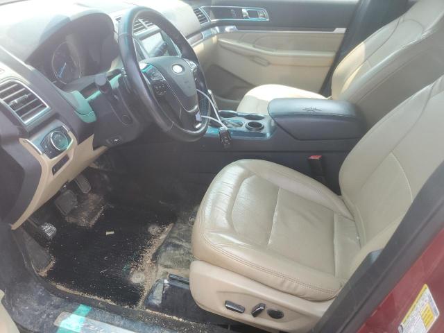 1FM5K7FH2HGA59605 - 2017 FORD EXPLORER LIMITED წითელი ფოტო 7