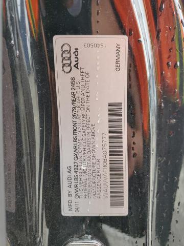 WAUVVAFR0BA075777 - 2011 AUDI S5 PRESTIGE 黑色 照片 13