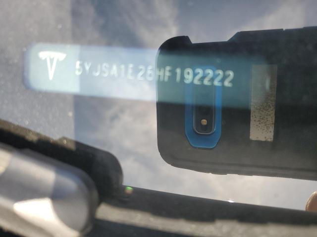 5YJSA1E26HF192222 - 2017 TESLA MODEL S თეთრი ფოტო 12