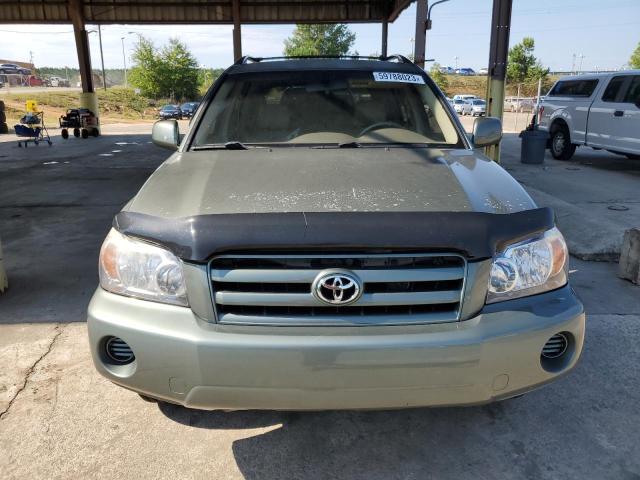 JTEGD21A960144771 - 2006 TOYOTA HIGHLANDER GREEN photo 5