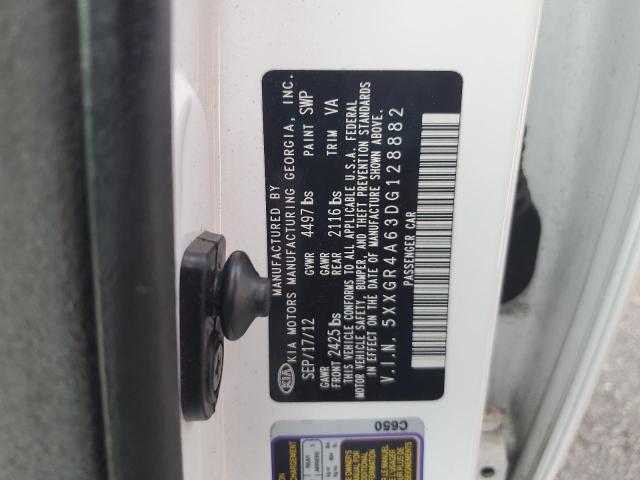 5XXGR4A63DG128882 - 2013 KIA OPTIMA SX 白色 照片 12