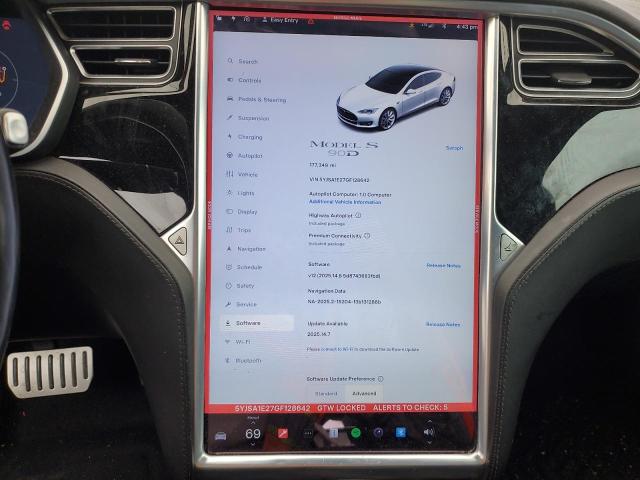 5YJSA1E27GF128642 - 2016 TESLA MODEL S WHITE photo 9