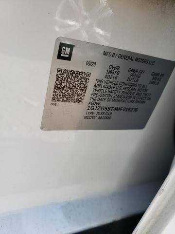 1G1ZG5ST4MF016236 - 2021 CHEVROLET MALIBU RS 白色 照片 12