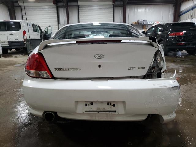 KMHHN65F46U223420 - 2006 HYUNDAI TIBURON GT WHITE photo 6