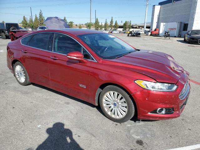 3FA6P0SU5ER111646 - 2014 FORD FUSION TITANIUM PHEV RED photo 4