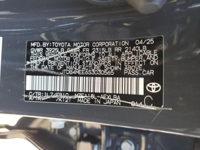 JTDB4MEE6S3030565 - 2025 TOYOTA COROLLA LE 灰色 照片 13