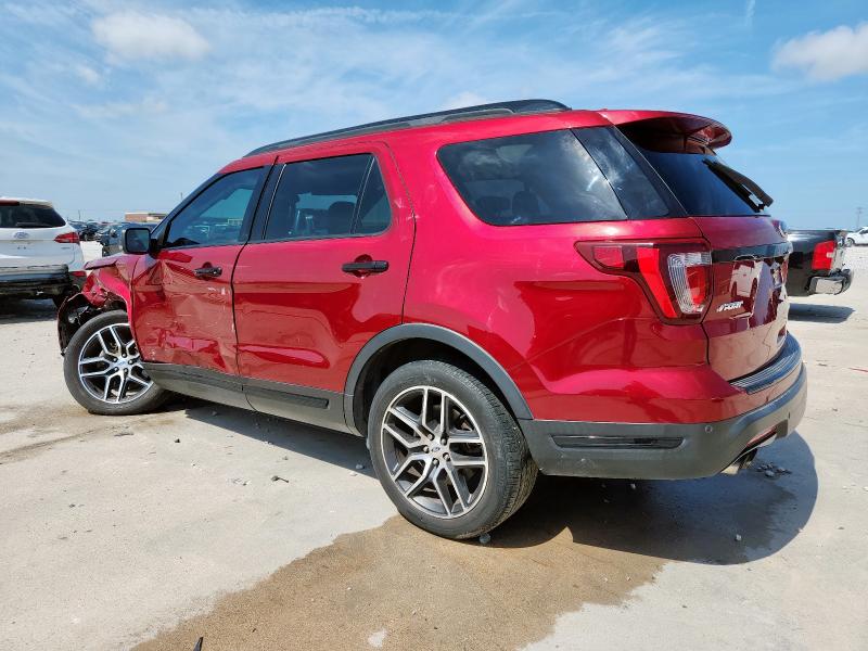 1FM5K8GT1JGC93281 - 2018 FORD EXPLORER SPORT Червоний фото 2