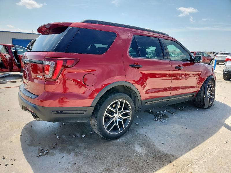 1FM5K8GT1JGC93281 - 2018 FORD EXPLORER SPORT Червоний фото 3
