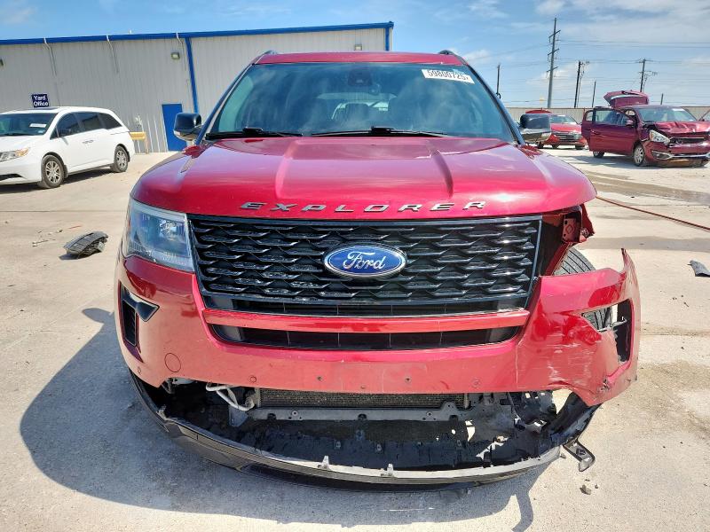 1FM5K8GT1JGC93281 - 2018 FORD EXPLORER SPORT Червоний фото 5