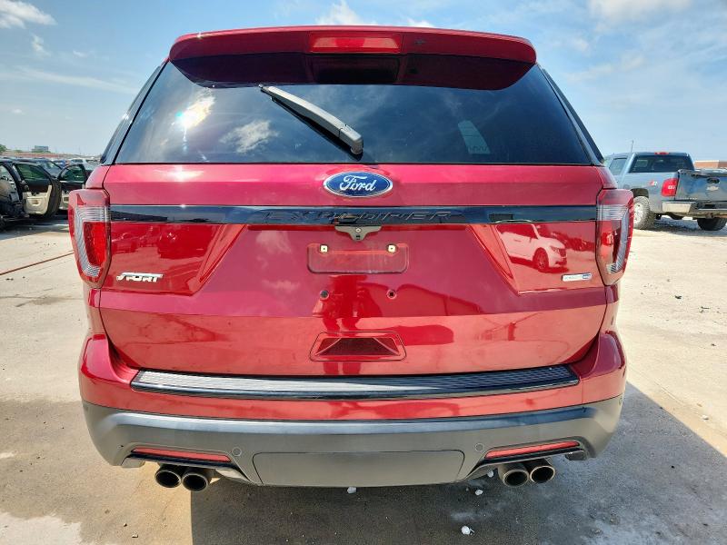 1FM5K8GT1JGC93281 - 2018 FORD EXPLORER SPORT Червоний фото 6