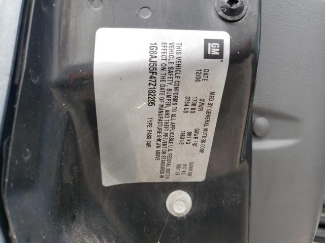 1G8AJ55F47Z182295 - 2007 SATURN ION LEVEL 2 GRAY photo 12