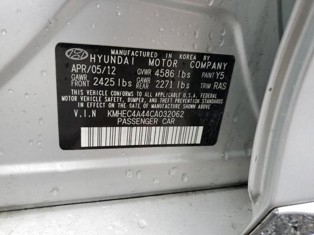 KMHEC4A44CA032062 - 2012 HYUNDAI SONATA HYBRID SILVER photo 12