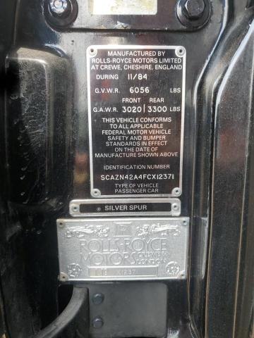 SCAZN42A4FCX12371 - 1985 ROLLS-ROYCE SILVER SPU BLACK photo 12