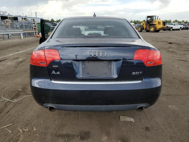 WAUAF78E08A168526 - 2008 AUDI A4 2.0T BLUE photo 6