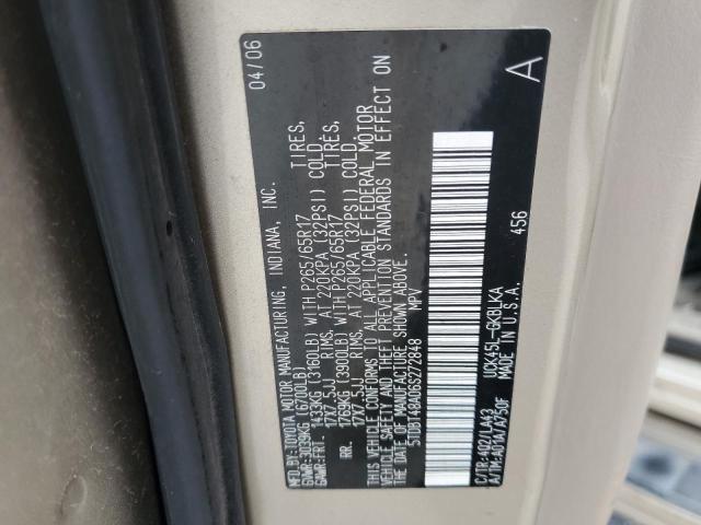 5TDBT48A06S272848 - 2006 TOYOTA SEQUOIA LIMITED GOLD photo 13