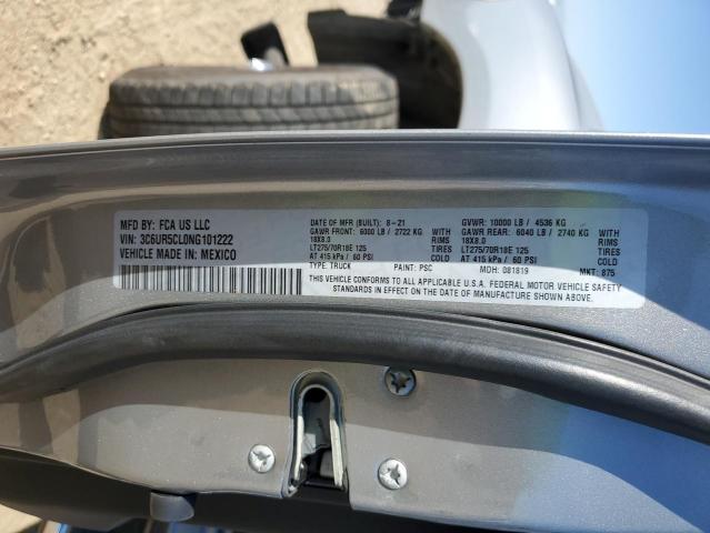 3C6UR5CL0NG101222 - 2022 RAM 2500 TRADESMAN ვერცხლისფერი ფოტო 12