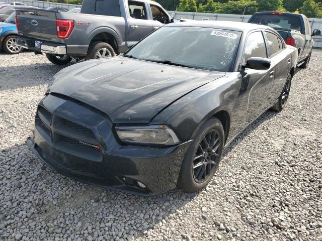 2C3CDXAT3EH172176 - 2014 DODGE CHARGER POLICE BLACK photo 1