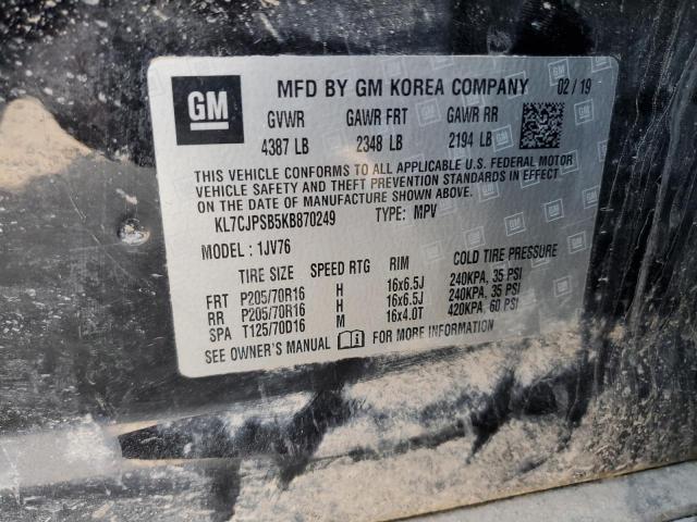 KL7CJPSB5KB870249 - 2019 CHEVROLET TRAX 1LT 黑色 照片 13