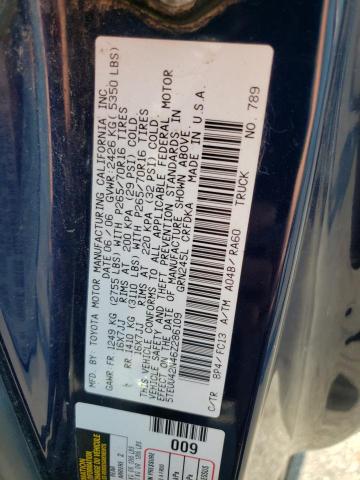 5TEUU42N46Z286109 - 2006 TOYOTA TACOMA ACCESS CAB ლურჯი ფოტო 12