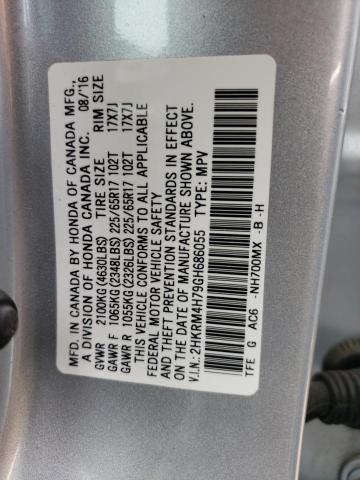 2HKRM4H79GH686055 - 2016 HONDA CR-V EXL SILVER photo 13