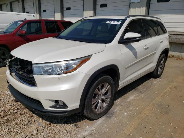 5TDKKRFH9FS052799 - 2015 TOYOTA HIGHLANDER XLE Weiß Foto 1