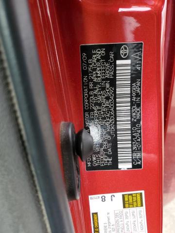 JTDKN3DU6A0034292 - 2010 TOYOTA PRIUS Tünd qırmızı foto 12