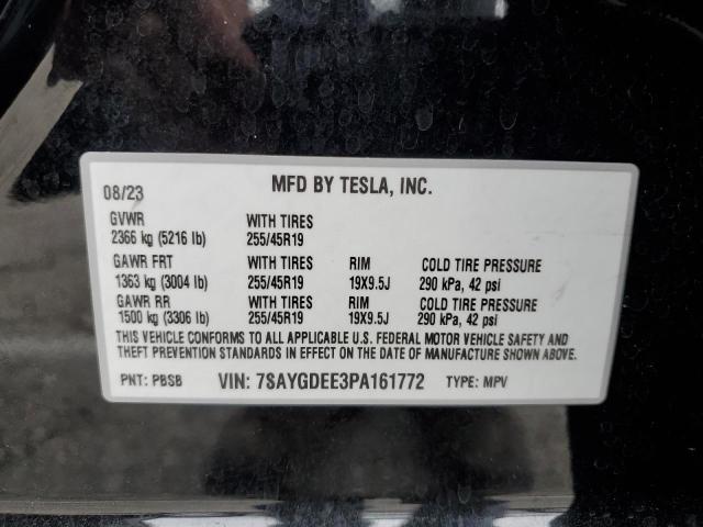 7SAYGDEE3PA161772 - 2023 TESLA MODEL Y 黑色 照片 13