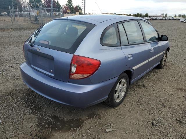 KNADC165136177138 - 2003 KIA RIO CINCO BLUE photo 4