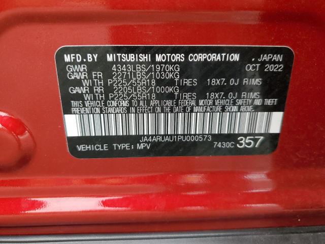 JA4ARUAU1PU000573 - 2023 MITSUBISHI OUTLANDER S/SE RED photo 14