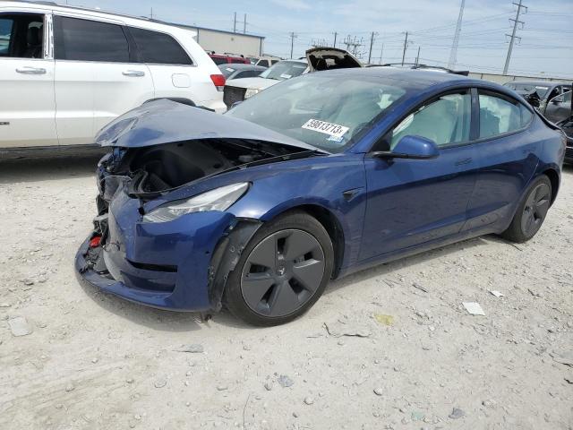 5YJ3E1EB9MF858542 - 2021 TESLA MODEL 3 BLUE photo 1