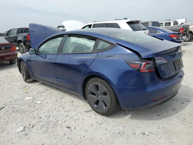 5YJ3E1EB9MF858542 - 2021 TESLA MODEL 3 BLUE photo 2