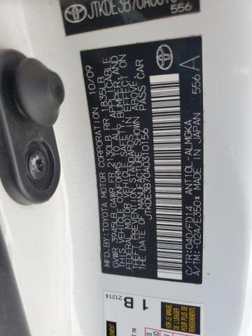 JTKDE3B70A0310156 - 2010 TOYOTA SCION TC Ağ foto 12