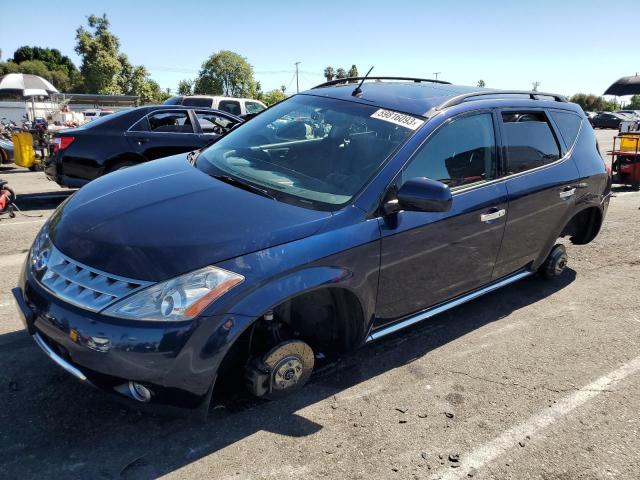 JN8AZ08W87W622683 - 2007 NISSAN MURANO SL BLUE photo 1