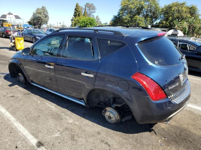 JN8AZ08W87W622683 - 2007 NISSAN MURANO SL BLUE photo 2