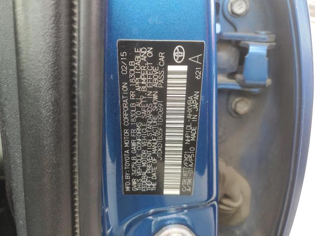 JTDKDTB35F1090691 - 2015 TOYOTA PRIUS C Көк фото 12