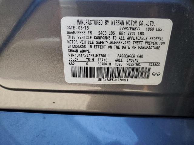 JN1AV7AP5JM270011 - 2018 INFINITI Q50 HYBRID LUXE SILVER photo 12