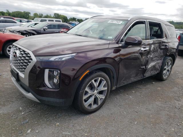 KM8R4DHE4MU215071 - 2021 HYUNDAI PALISADE SEL MAROON photo 1