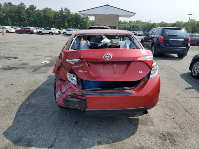 2T1BURHE4GC618973 - 2016 TOYOTA COROLLA L RED photo 6