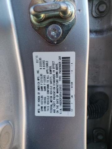 1HGCR2F5XFA125612 - 2015 HONDA ACCORD SPORT SILVER photo 10