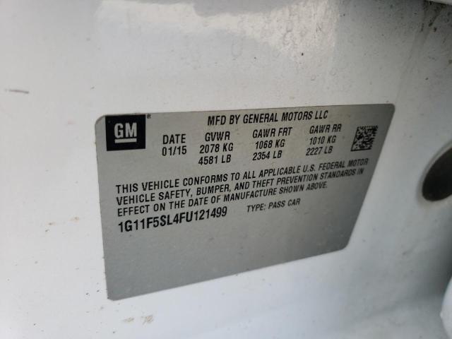 1G11F5SL4FU121499 - 2015 CHEVROLET MALIBU LTZ Ağ foto 13