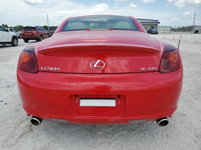 JTHFN48Y520026527 - 2002 LEXUS SC 430 RED photo 6