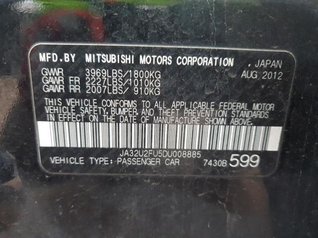 JA32U2FU5DU008885 - 2013 MITSUBISHI LANCER ES/ES SPORT 黑色 照片 12