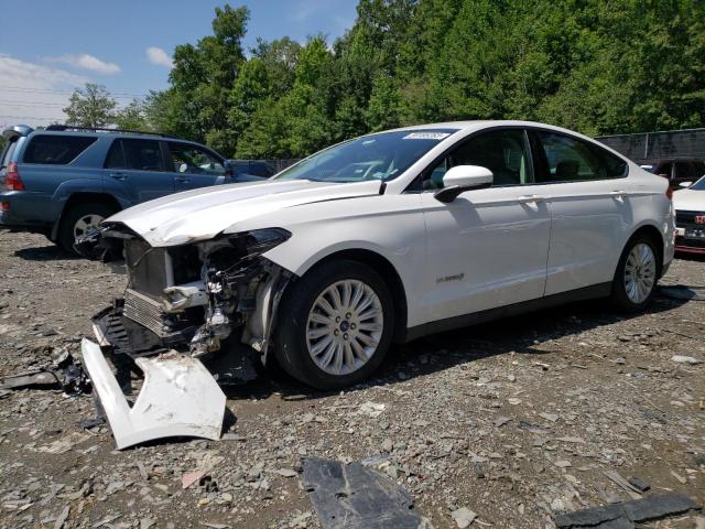 3FA6P0UU2GR403450 - 2016 FORD FUSION S HYBRID WHITE photo 1