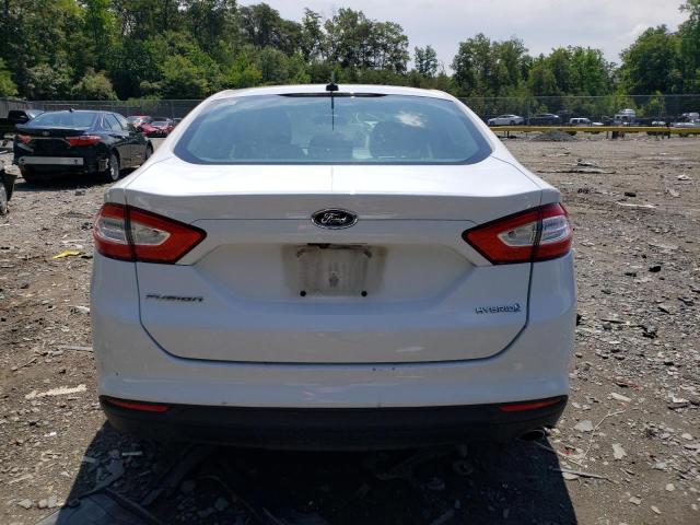 3FA6P0UU2GR403450 - 2016 FORD FUSION S HYBRID WHITE photo 6